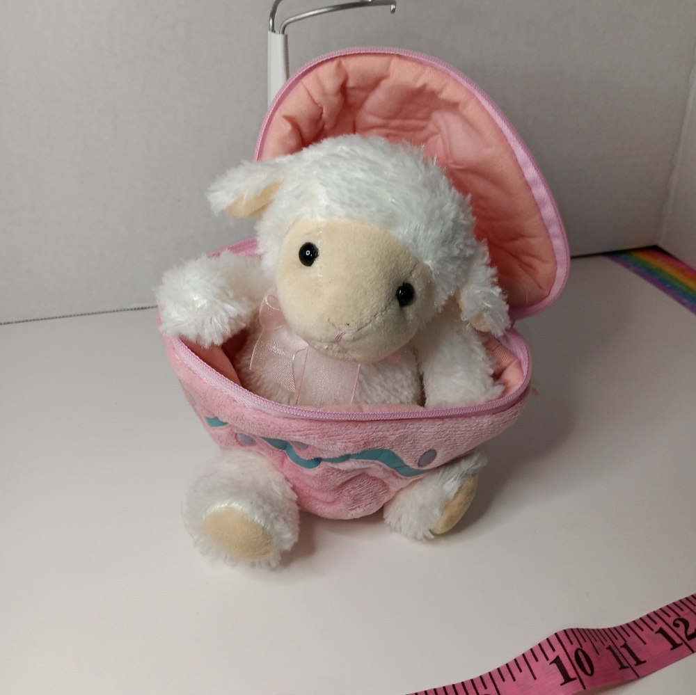 Easter Lamb in a zippered egg Plush